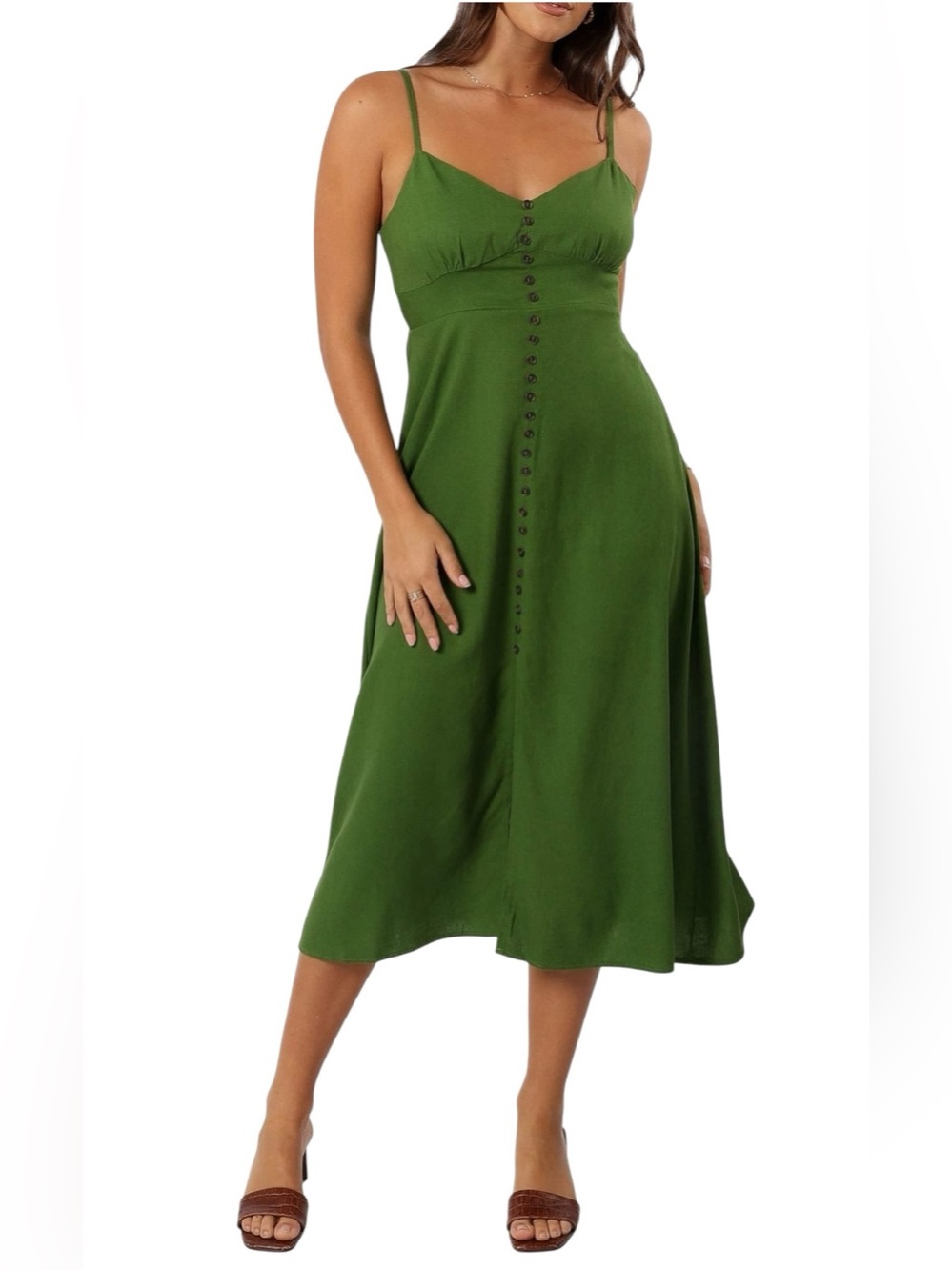 Petal & Pup Darby Linen & Cotton Midi Sundress